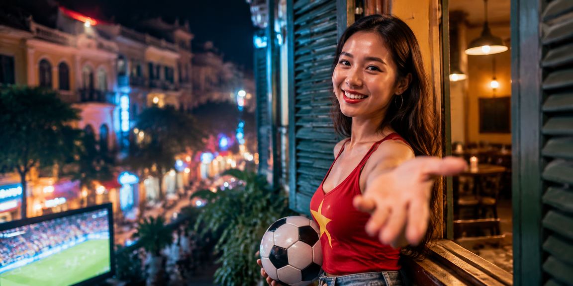 Người dùng tại Hà Nội theo dõi kết quả cá cược bóng đá qua ứng dụng di động bên tách cà phê sáng