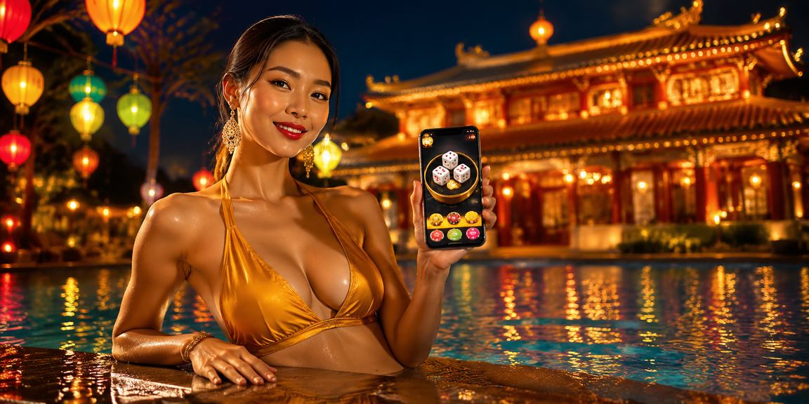 Người chơi xúc xắc tài xỉu dưới ánh đèn lồng Hội An